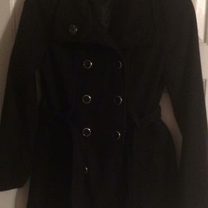 Black Double Breated Coat